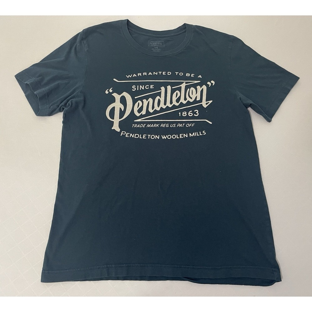 Pendleton Cowboy Horse Western Rodeo Woolen Mills Graphic T-Shirt Large Buffalo
